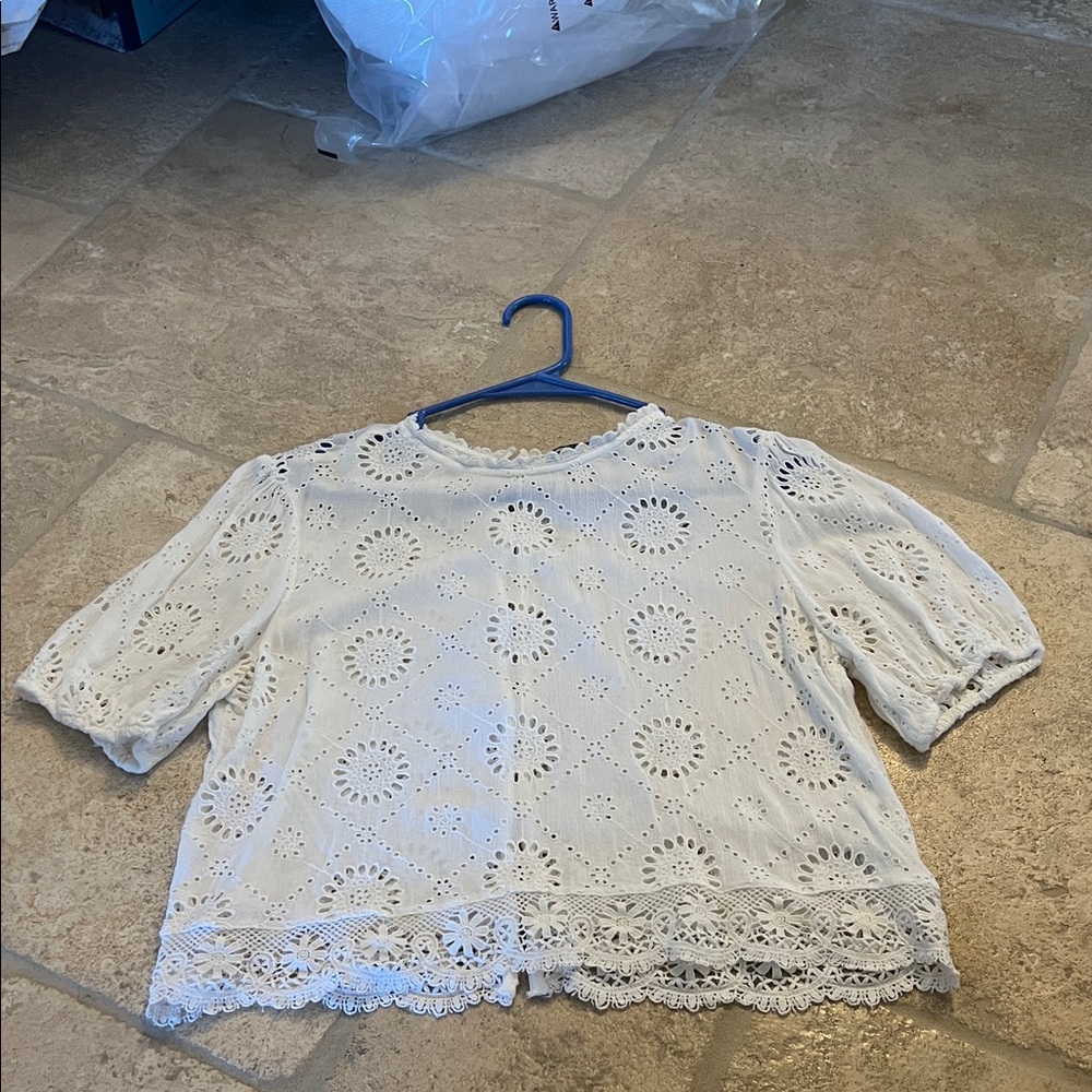 Abercrombie eyelet top